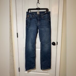 Moon Shine Spirit Blue Straight Leg Jeans with Medium Wash